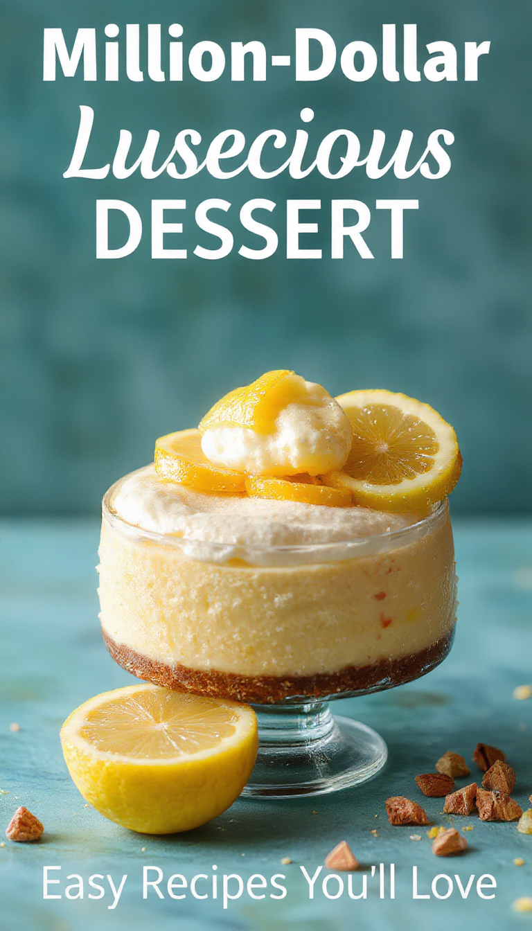 A luscious lemon dessert platter featuring tall lemon tarts, lemon mousse cups, and lemon bars garnished with fresh mint and zesty lemon slices.
