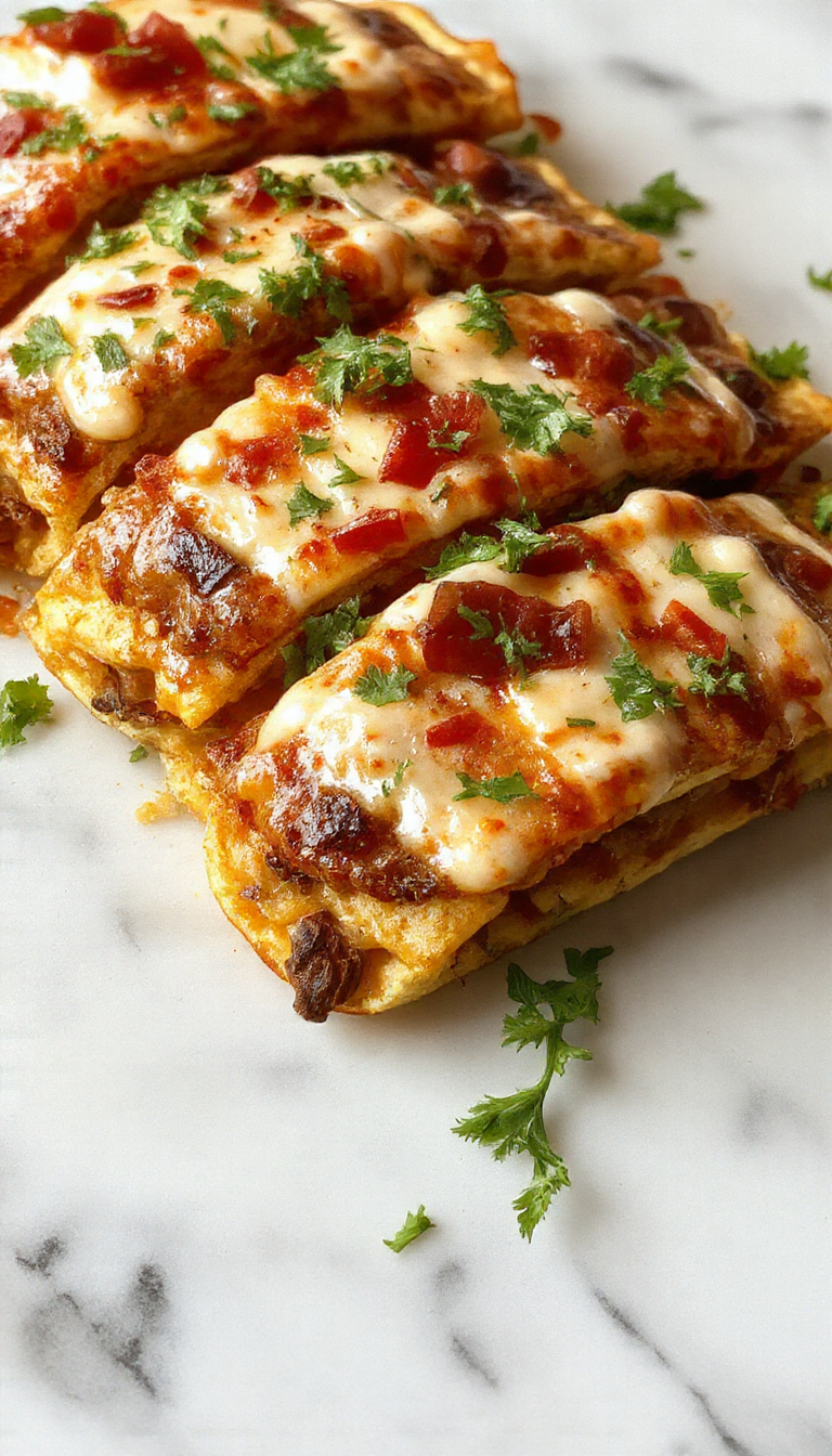 Colorful sheet pan taco pizza featuring golden crispy crust topped with seasoned ground beef, melted cheese, fresh lettuce, tomatoes, and vibrant jalapenos, all beautifully arranged on a baking sheet with a rustic wooden background.