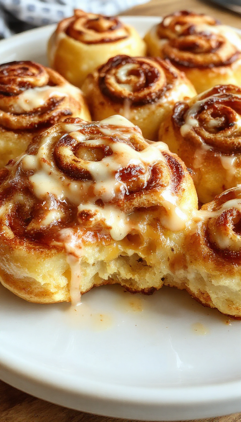Freshly baked Golden Morning Rolls with a golden crust, soft interior, and a drizzle of honey on a rustic wooden table.
