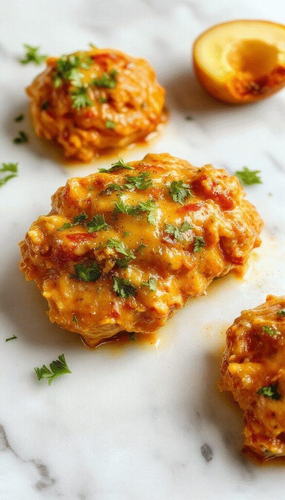 A vibrant plate of golden-brown butter chicken topped with fresh cilantro, served alongside steaming white rice and garnished with a drizzle of cream and a sprinkle of spices, all presented on a rustic wooden table with a colorful background.