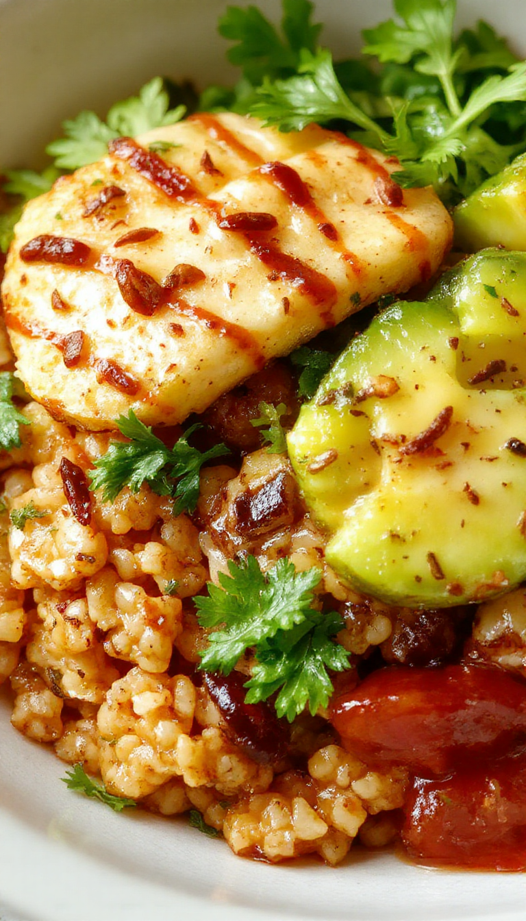 A vibrant bowl of taco rice topped with shredded cheese, lettuce, tomatoes, and sour cream, ready to be enjoyed for dinner.