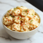 A warm bowl of creamy white chicken chili topped with shredded cheese and fresh cilantro, steaming hot with a smooth, thick consistency, served on a rustic wooden table with a spoon.