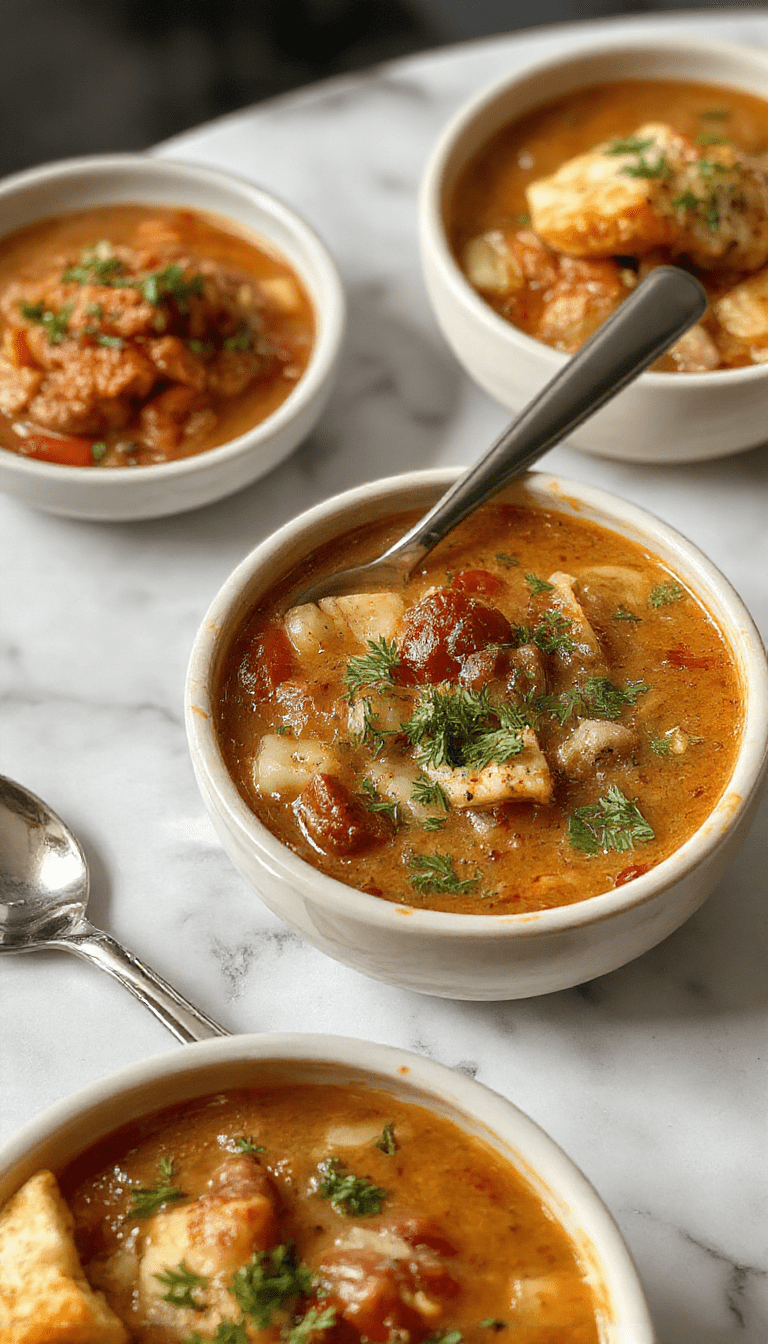 A vibrant bowl of cowboy soup showcasing chunks of tender beef, colorful diced vegetables like carrots and tomatoes, topped with fresh herbs, served in a rustic bowl placed on a wooden table with a spoon beside it, the soup's rich broth glistening with hearty textures and colorful ingredients.