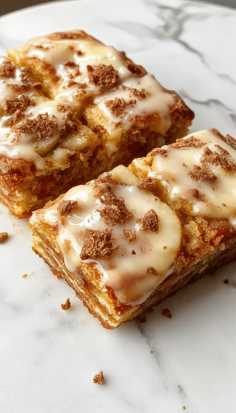 A freshly baked cinnamon apple cake sliced to reveal moist interior with apple chunks and cinnamon swirls, garnished with a dusting of powdered sugar, set on a rustic wooden table with caramel drizzles and a cinnamon stick for decoration, warm golden hues and inviting textures.