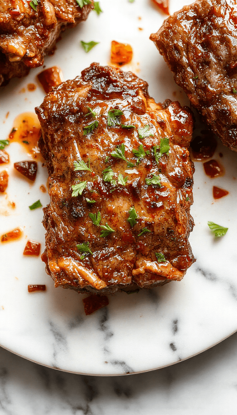 Colorful pepper steak served plated with sliced tender beef, vibrant red and green bell peppers, caramelized onions, and a rich sauce, styled on a rustic white plate with fresh herbs garnished on the side, highlighting the textures and vibrant colors of the dish