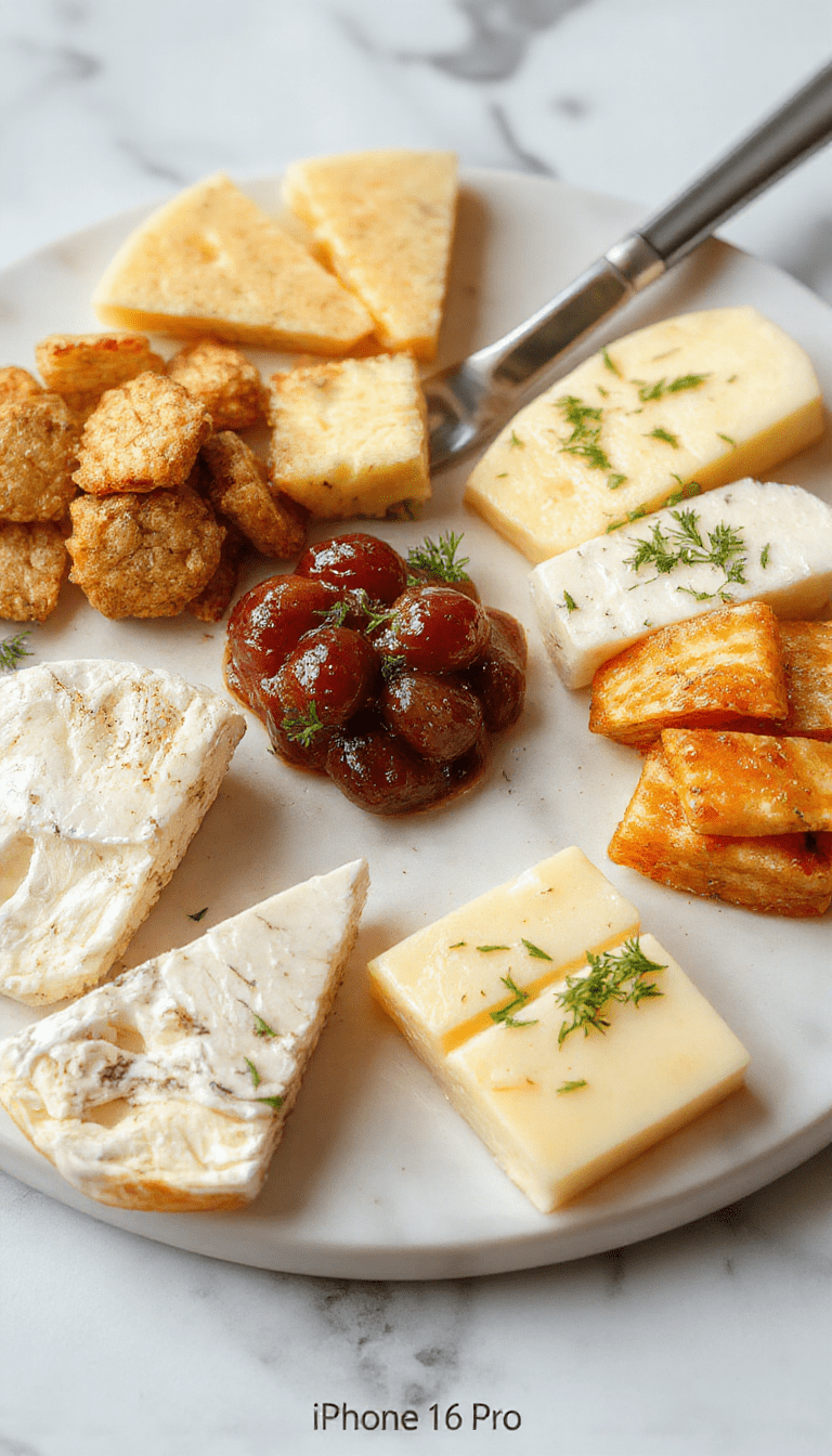 Colorful kid-friendly summer cheese board featuring an array of vibrant cheeses, fresh fruits, crunchy crackers, and fun decorative elements on a wooden platter, styled with playful summer-themed accents and natural lighting emphasizing freshness and variety.